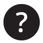 Question mark inside of a circle - graphic 
